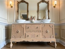 Vintage Oak Vanity Sink Unit