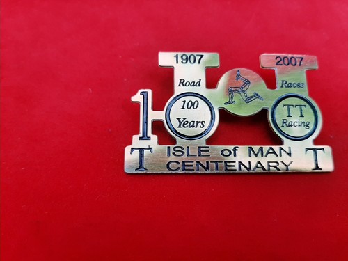 Isle man centenary badge - isle, tt