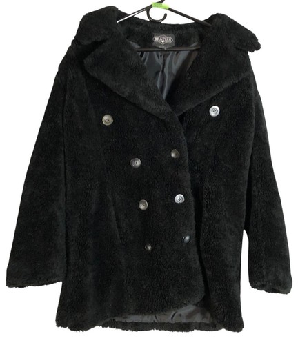 Vtg braetan black faux curly - vtg,