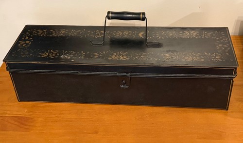 Antique black japanned - antique,
