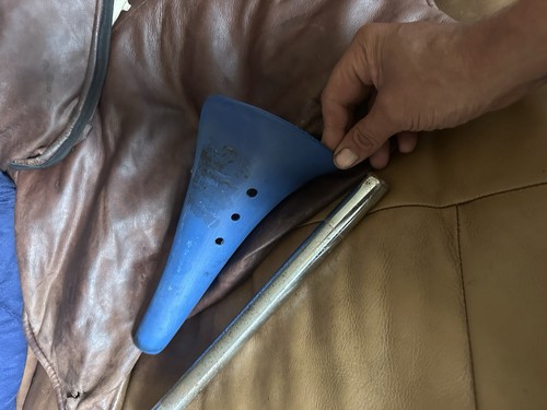 Old school blue bmx seat - blue,