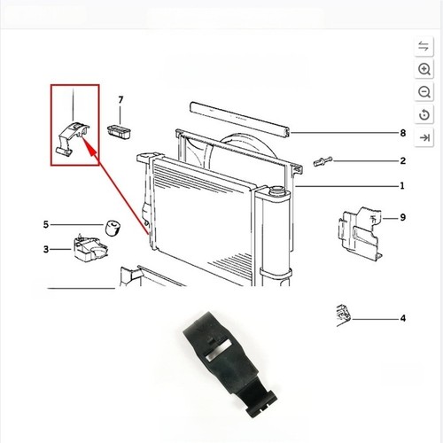 Rubber upper radiator - upper,