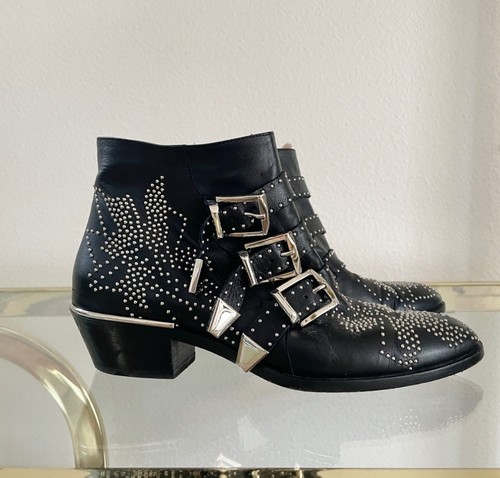 Leather boots black chloe - leather,