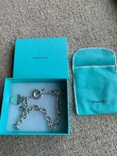 Vintage  Tiffany & Co 925 Sterling Silver Heart Toggle Necklace - Box & Pouch