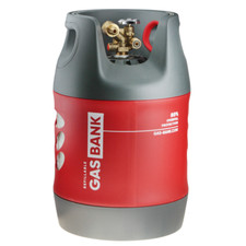 GasBank Duo 7.5kg Light Composite Refillable Gas Bottle with Separate Inlet/ Out