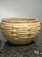 Vintage Moira Pottery Vitry Ware Textured Stoneware Bowl 17 cm Signed