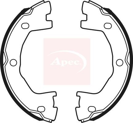 Parking brake shoe set - parking, rear