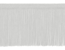 Chainette Fringe Trim 4 inch, Style# CF04, Color# A1 - Pure White [5 Yards]