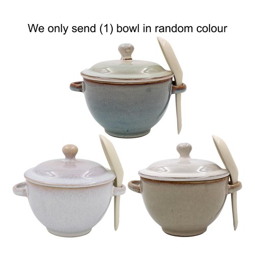 Reactive glaze soup bowl with - soup,