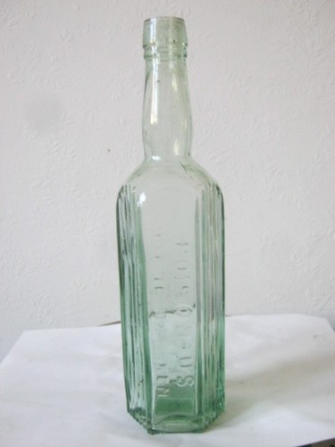 Large aqua poison - poison, bottle