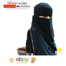 Niqab Hijab Plain Ladies Single Layer Soft Niqab, Burqa veil, Face cover,Hijab
