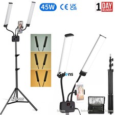 45W LED Video Light Kit Dimmable Dual Arm Lighting Photography Lamp Photo Studio