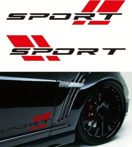 Sport black red decal sticker - red,