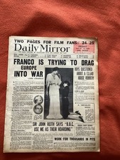 Franco Spanish Civil War Mirror November 27 1936 Original Newspaper 