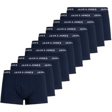 Jack & Jones Mens Solid 10 Pack Boxer Trunks