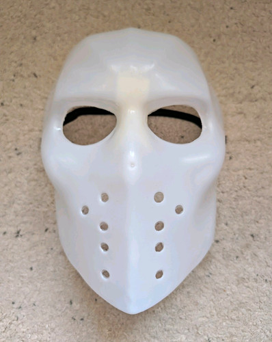 White plastic hockey - plastic, mask