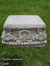Square Plinth Highly Detailed Stone Garden Ornament
