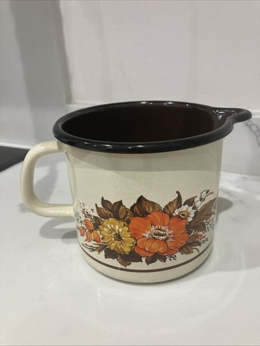 Vintage 60s 70s orange floral - vintage, 60s/70s