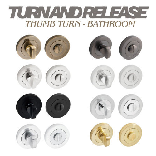 Bathroom thumb turn - bathroom, release