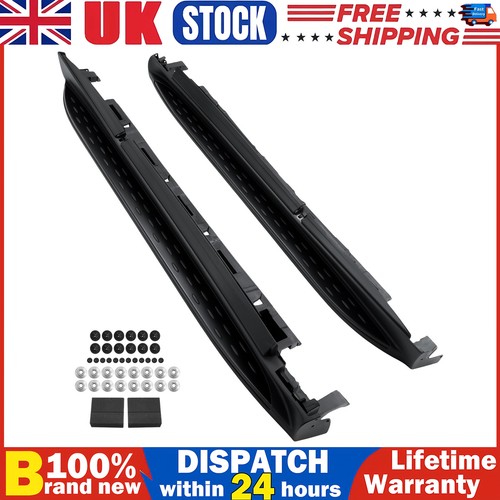 Aluminium black side steps - aluminium,
