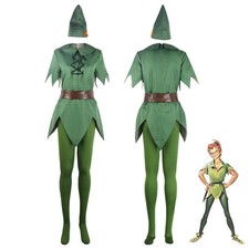Peter Pan Cosplay Costume Unisex Adult Jumpsuit Hat Belt Suit Christmas ComicCon