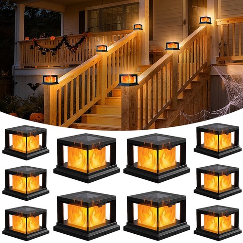 10x led solar deck - led, post