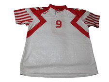 denmark hummel xl away shirt #9. 23inches pit to pit.