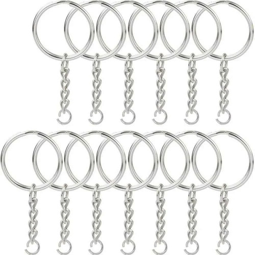 100pcs silver keyring blanks - silver,