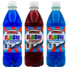 Slush Puppy Machine Syrup  CHERRY BLUE RASPBERRY BLUE BUBBLEGUM 3 x 500ml 