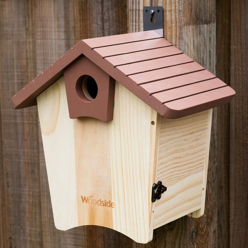Wooden bird house box with - wooden,
