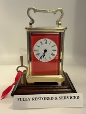 Antique French carriage clock . Key. Resrored/Serviced Sept. 2025. V good cond