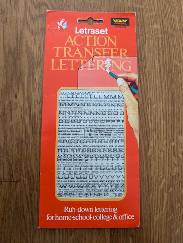 Letraset action transfer - letraset, black