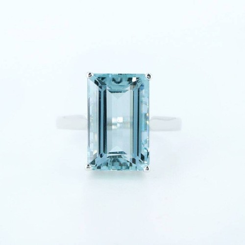 Solid 14k white gold blue - solid,