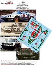 DECALS 1/24 REF 1953 LANCIA STRATOS PINTO RALLYE MONTE CARLO 1977 WRC RALLY