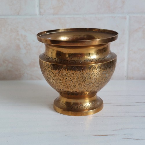 Vintage brass planter plant - vintage,