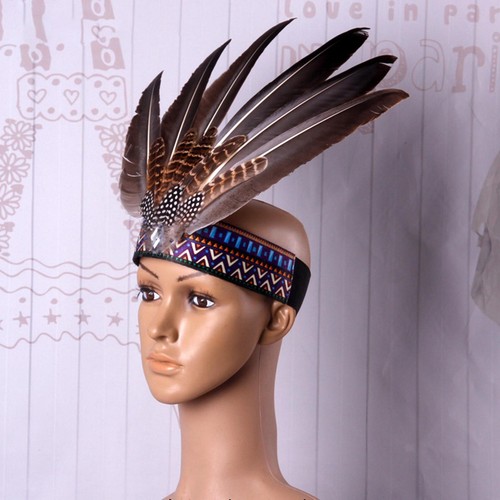 Feather headdress for men - feather,