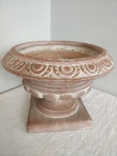  ANTIQUE DECORATIVE CLASSICAL TERRACOTTA URN PLANTER INTERIORS A