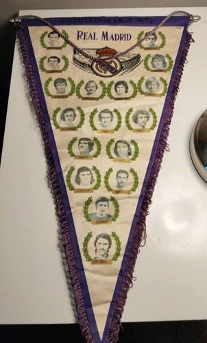Vintage real madrid pennant - madrid,