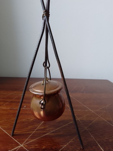 Vintage copper cauldron lid - vintage,