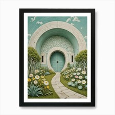 Sky Blue Hobbit House Art