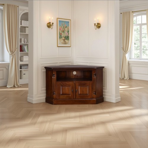 Mahogany corner unit - mahogany, tv