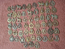 Vintage Horse Brasses Job Lot Set Of 57 Brasses Assorted designs