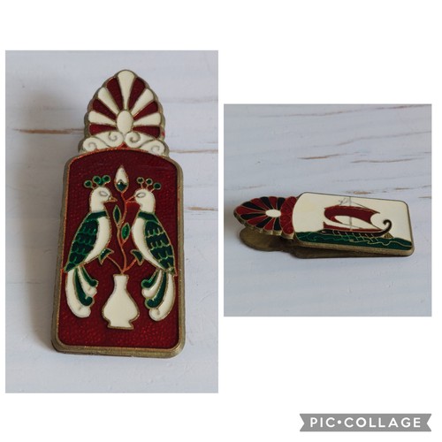 Vintage brass enamel - vintage,