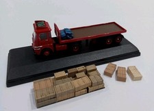 Oxford Diecast ERF LV Flatbed Trailer Red Scale 1:76 Code 76LV001.