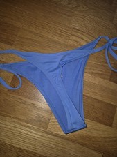 Blue Slinky Thong Bikini