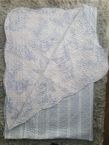 Blue white patterned double - blue,