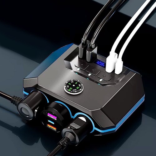 Dual usb car cigarette - 3-in-1,