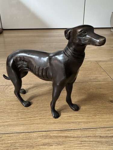 Vintage solid bronze greyhound - solid,