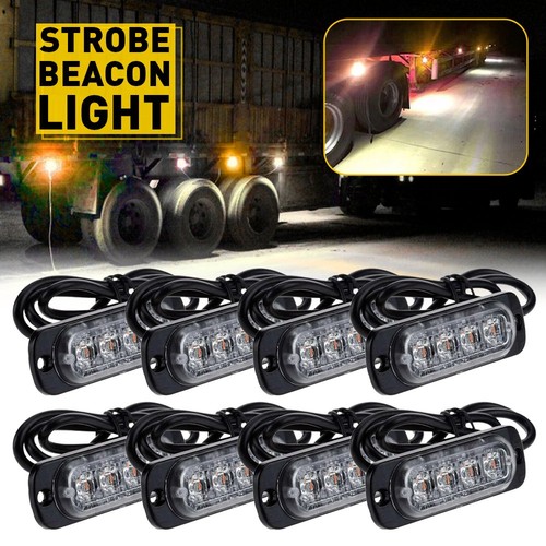 Led amber strobe - 8x, 4