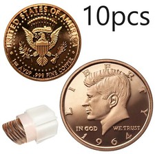 10 x 1oz USA 1964 Kennedy Copper Rounds Coins Fine Pure 999 Bullion USA American
